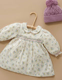 Purebaby - Smocked Dress - Wheat Strawberry Blossom