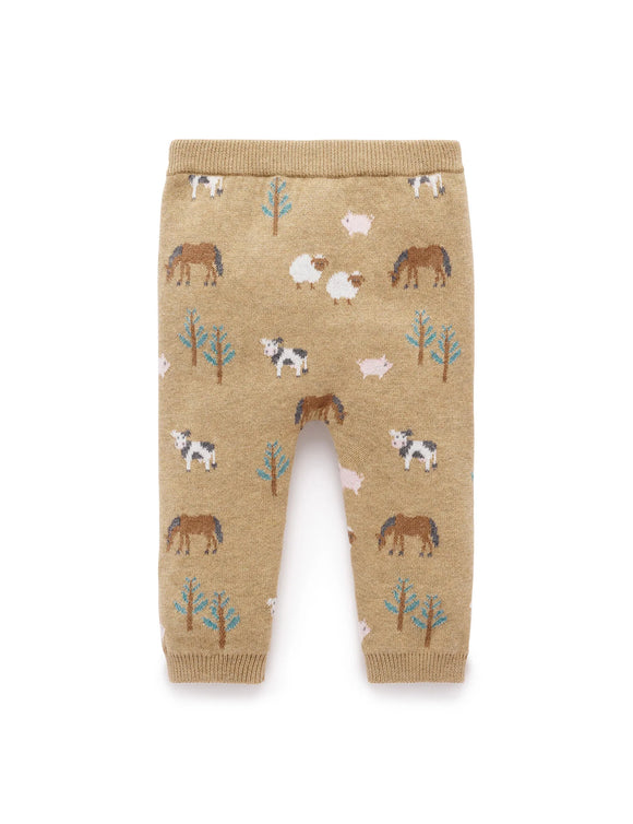 Purebaby - On The Farm Leggings - Farm Jacquard