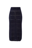 Ceres Life - Square Knit Midi Skirt - New Navy