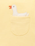 Purebaby - Peekaboo Bodysuit - Duck - Egg