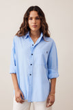 Ceres Life - Peta Oversized Shirt - Sky Blue