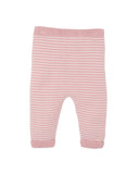 Bebe - Fern Stripe Organic Knitted Leggings - Blossom