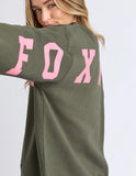 Foxwood - Interval Crew - Dark Khaki with Neon Coral