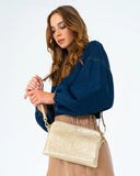 Elms + King - Bowery Wallet - Light Gold Crinkle