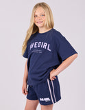 Eve Girl - Motion Tee - Navy/Lilac