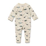 Wilson & Frenchy - Woolly Whales Organic Zipsuit With Feet