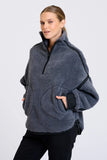 EST - Popover Fleece Sweatshirt- Bluestone