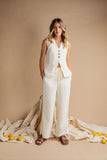 Foxwood - Payton Vest - Vintage White