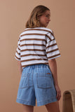 Ceres Life - Darcy Relaxed Everday Short - Mid Blue