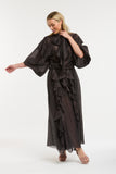 Urban Luxury - Ruffled Maxi Skirt - Chocolate