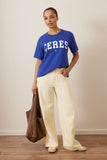 Ceres Life - Stevie Slouchy Tee - Polo Blue/Marshmallow Varsity