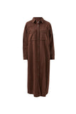 Ceres Life - Rae Long Sleeve Midi Dress - Chocolate