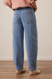Ceres Life - Leah Tapered Barrel Jean - Vintage Blue