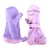 Korango - Polar Fleece Lined Waterproof Mittens With Adjustable Fastener - Pink