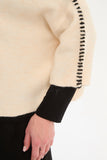 Tirelli - Contrast Stitch Detail Knit - Cream