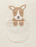 Purebaby - Peekaboo Bodysuit - Doggy - Wheat Melange