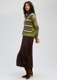 LD & Co - Groove Stripe Cardi - Cocoa