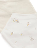 Purebaby - 2 Pack Essential Dribble Bib - Vanilla Wattle Bee