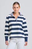 EST - Rugby Sweatshirt - French Navy / White Stripe