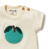 Wilson & Frenchy - Apple Papple Organic Embroidered Tee