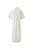 Ceres Life - Ava Short Sleeve Midi Dress - Fresh Ecru Twill