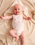 Purebaby - 2 Pack Singlet Bodysuit - Vanilla Wattle Bee Pack