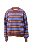Ceres Life - Romy Crew - Vintage Blue / Pink Clay / Burnt Toffee Stripe
