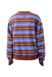 Ceres Life - Romy Crew - Vintage Blue / Pink Clay / Burnt Toffee Stripe