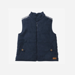 Love Henry - Cooper Puffer Vest - Navy Corduroy