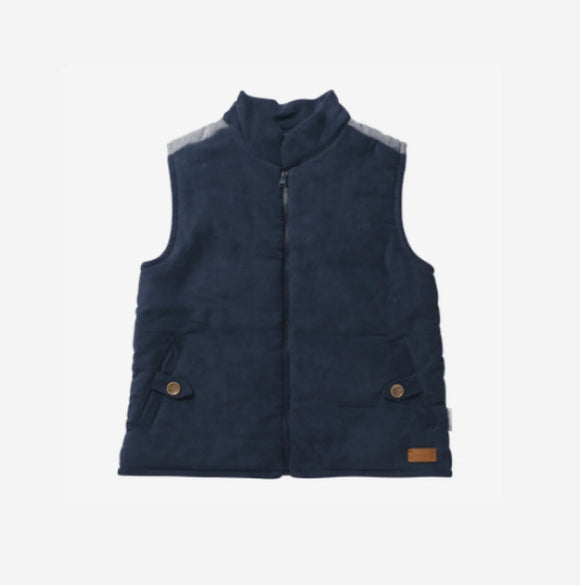 Love Henry - Cooper Puffer Vest - Navy Corduroy