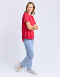 Foxwood - Farrah Short Sleeve Tee - Crimson