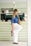 Ceres Life - The Lounge Pant - White Broderie
