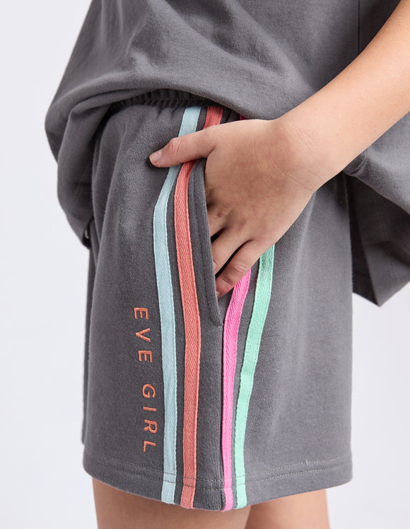 Eve Girl - Retro Fleece Shorts - Charcoal