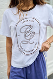 Ceres Life - Stevie Slouchy Tee - White / Choc Sports Logo