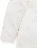 Purebaby - Zip Growsuit & Hat Set - Vanilla Bear