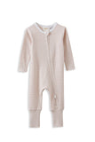 Milky - Mocha Stripe Zip Romper