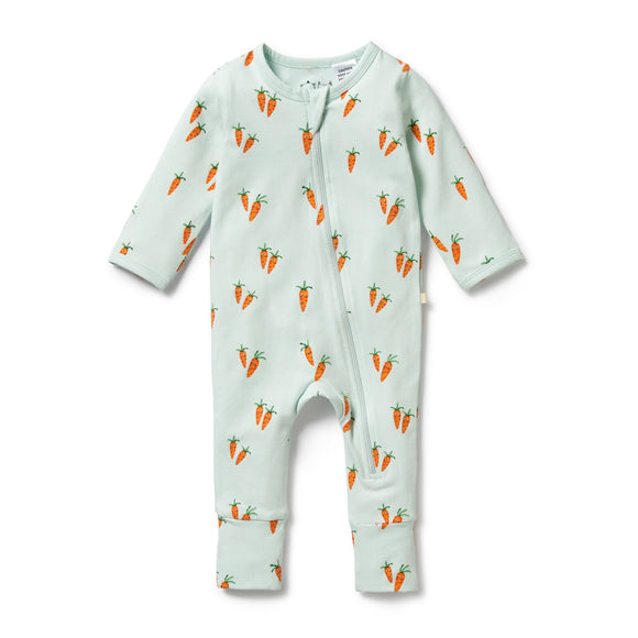 Wilson & Frenchy - Cute Carrots Organic Zipsuit With Feet
