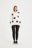 Tirelli - Flower Contrast Knit - Ivory