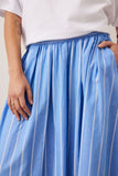 Ceres Life - Florence Maxi Skirt - Oxford Blue White Stripe