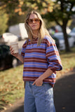 Ceres Life - Romy Crew - Vintage Blue / Pink Clay / Burnt Toffee Stripe