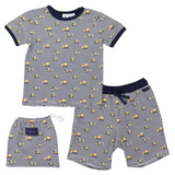 Korango - Cotton PJ’s Trucks & Diggers Print - Navy