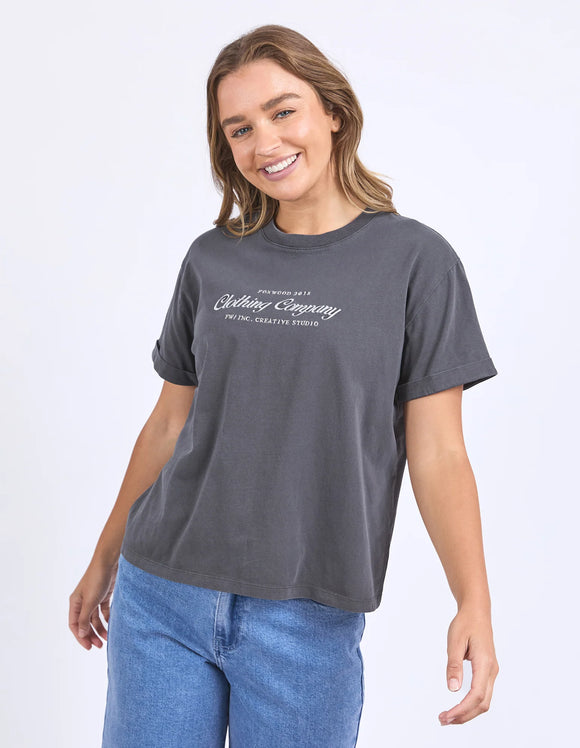 Foxwood - Line Tee - Charcoal