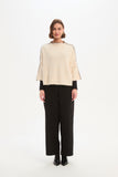 Tirelli - Contrast Stitch Detail Knit - Cream