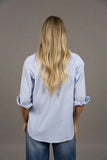 Humidity - Nala Stripe Shirt - Sky Blue Stripe