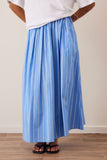 Ceres Life - Florence Maxi Skirt - Oxford Blue White Stripe