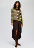 LD & Co - Groove Stripe Cardi - Cocoa