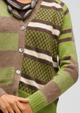 LD & Co - Groove Stripe Cardi - Cocoa