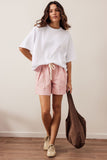 Ceres Life - Darcy Relaxed Everday Short - Washed Pink