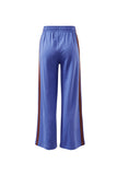 Ceres Life - Gigi Wide Leg Terry Trackpant - Vintage Blue Mixed Side Stripe
