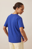 Ceres Life - Stevie Slouchy Tee - Polo Blue/Marshmallow Varsity